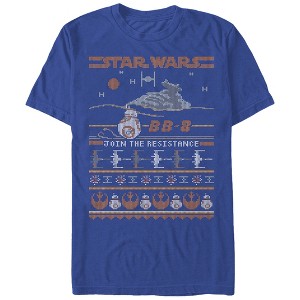 Men's Star Wars The Force Awakens Ugly Christmas BB-8 T-Shirt - 1 of 4