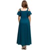 Maternity Cold Sholder Ruffle Sleeve A-Line Maxi Dress - 24seven Comfort Apparel™ - 3 of 4