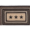 Earth Rugs Black Stars Oblong Patch Tread 20"x30" – Hand-Stenciled Braided Jute Mat with Americana Flair - 3 of 3