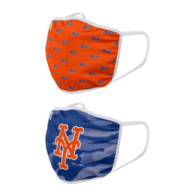MLB New York Mets Clutch Printed Face Cover Set - 2pk