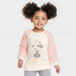 Toddler Girls' Minnie Mouse Solid Pullover Sweatshirt - Pink
