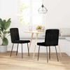 vidaXL Dining Chair Set of 2 Black Velvet (100% polyester), plywood, metal - 2 of 4