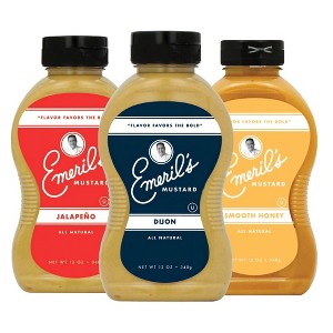 Emeril Lagasse Gourmet Mustard - Dijon, Jalapeño & Smooth Honey- 12 oz Premium All Natural Mustard Sauce - 1 of 1