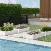 Wooakway White PVC Planter Box Outdoor Garden Raised Flower Bed for Patio Balcony Deck Fence Railing Window Box for Herbs Vegetables - 2 of 4