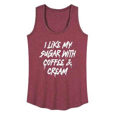 Women's - Instant Message - Sugar With Coffee And Cream Graphic Racerback Tank