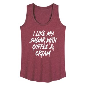 Women's - Instant Message - Sugar With Coffee And Cream Graphic Racerback Tank - 1 of 4