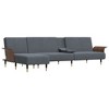 vidaXL L-shaped Sofa Bed Dark Grey Velvet Large Foldable Modern - 3 of 4