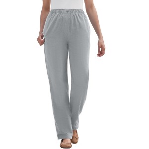 Woman Within Women's Plus Size 7-Day Corduroy Straight-Leg Pant - 1 of 4