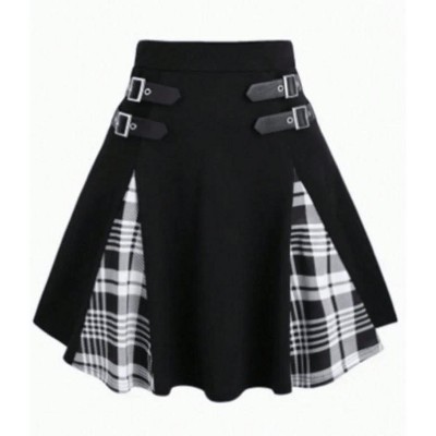 TIME HOLLOW High Waisted Versatile Mini Skirt