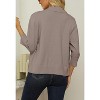 Women's 3/4 Sleeve Open Front Cropped Cardigan Sweater Elegant Shrugs for Women - 4 of 4