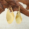 RMZ GOLD NYC 18K Gold Flat Wavy Patterned Hoop Earrings - 3 of 4