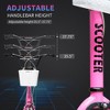 VYNXARIA Dark Pink Kick Scooters for Youth with Adjustable Handlebars and 16" Inflatable Tires - 4 of 4