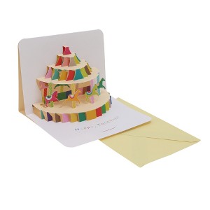 Unique Bargains Greeting Card Assorted Color 5.9"x5.9"x0.4" 1Pc - 1 of 3