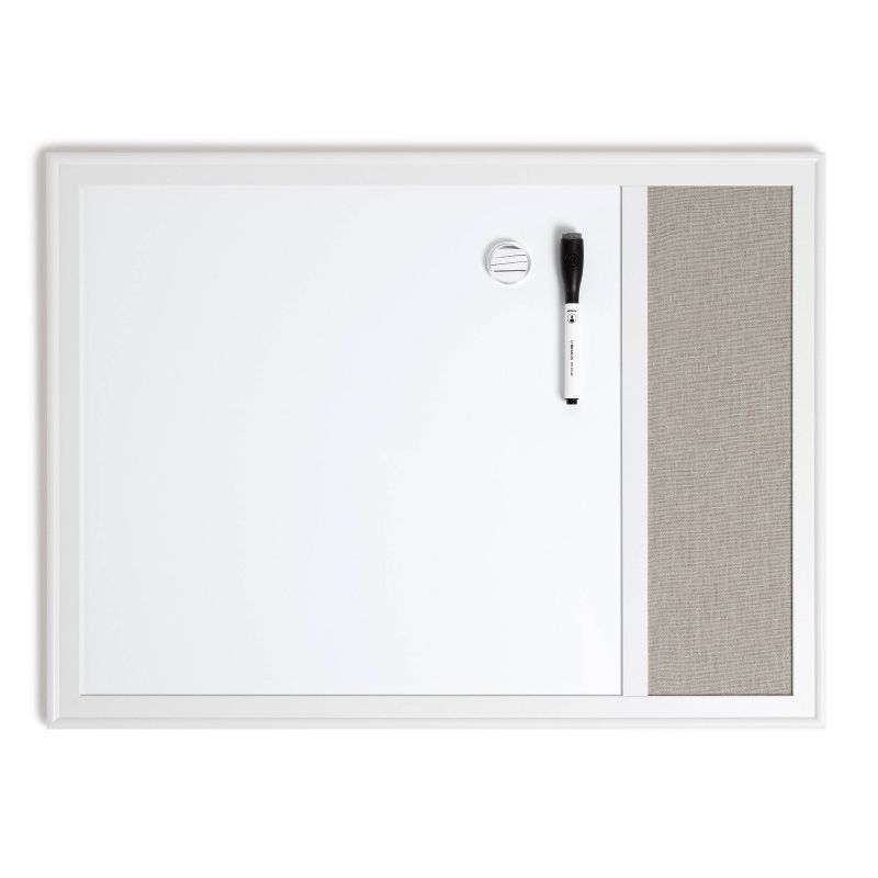 U Brands 17&#39;&#39;x 23&#39;&#39; Minimal Deco Frame Combination Board Gray Linen/White, 4 of 8