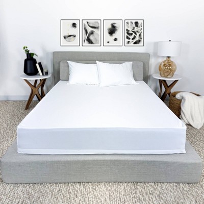 Queen Size White Waterproof Zippered Mattress Protector