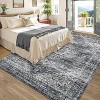 Washable Floral Rug - Non-Slip Low Pile Ultra Thin Carpet Stain Resistant Floor Cover for Living Room Bedroom Dining Room Playroom Office - 3 of 4