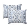 VCNY 3pc King Denim Geometric Striped Comforter Set: Hypoallergenic, Microfiber, Bohemian Style - 4 of 4