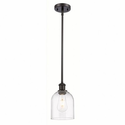 Bella - 1 Light Stem Hung Mini Pendant In Industrial Style-9.5 Inches Tall and 5.5 Inches Wide