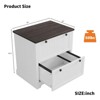 2 Drawer Farmhouse File Cabinet with Hanging File Folders for A4/Letter/Legal Size Documents ,30" Wood Lateral Filing Cabinet for Home Office - 2 of 4