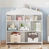 GustoWave Toy Storage Organizer 9-Cubby Kids Bookshelf 40.7in Width White Bookcase Toddlers Playhouse Cabinet Shelf Wooden Cubby Storage Toy Shelf - 4 of 4