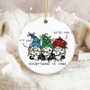 Funny Gnome Ornament 2025 – “Everything is Fine” Tangled Gnomes with Lights - 4 of 4