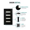 36 x 80 Fiberglass Entry Door with Brickmould, Frosted Glass - Contemporary Style for Home's Front Entrance - 3 of 4