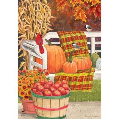 Briarwood Lane Fall Garden Flag 18x12.5 For Outdoor Autumn Picnic Scene Garden Flag Flag For Fall Garden Flag Flags For Outside