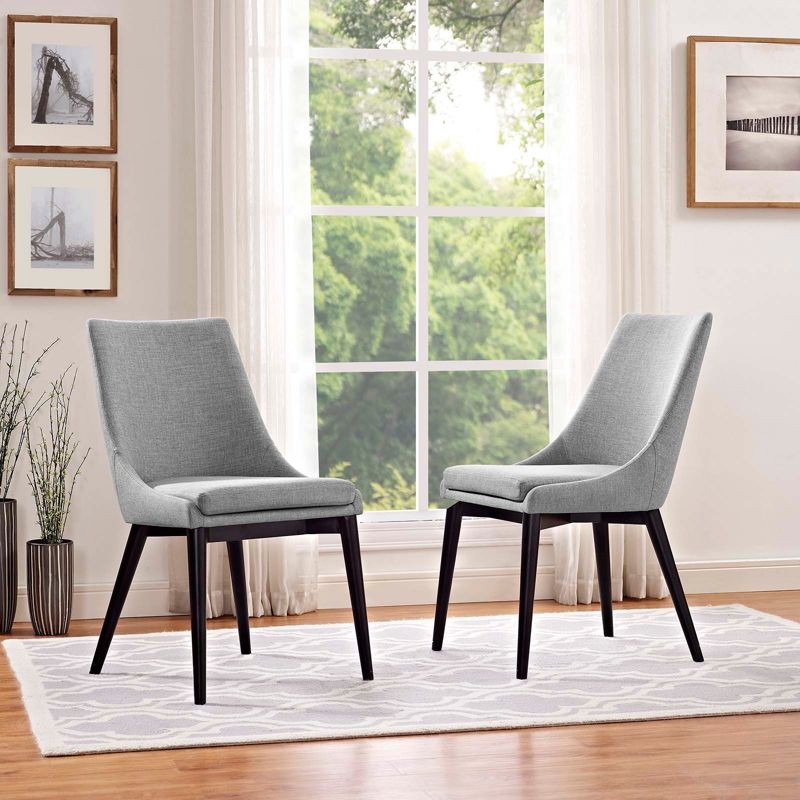 Set of 2 Viscount Dining Side Chair Fabric - Modway, 3 of 10