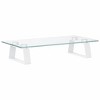 vidaXL Monitor Stand White 15.7 in.x7.9 in.x3.1 in. Tempered Glass and Metal - 2 of 4