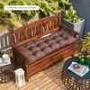 ARTPLAN Outdoor 48 Inch Bench Cushion Tufted for Outdoor Furniture, 48"x18"x4" Wicker Patio Loveseat Cushion All Weather - 2 of 4