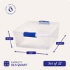 Homz Heavy Duty Modular Stackable Storage Tote Containers with Latching Lids - 4 of 4