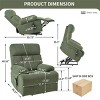 Oversized Power Lift Recliner Chair with Remote and Footrest,Wide Electric Sofa for Elderly with Side Pocket-Baofuwish - 4 of 4