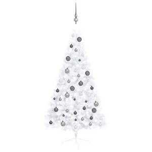 Artificial Half Christmas Tree White PVC - 1 of 4