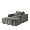 NicBex Couches for Living Room 75"W Corduroy Sponge Sofa Lounge Chair Fluffy Modern Sleeper Chair with Removable Footrest for Bedroom - 2 of 4