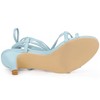 Allegra K Women's Faux Leather Open Toe Strappy Lace Up Kitten Heels Sandals - 4 of 4