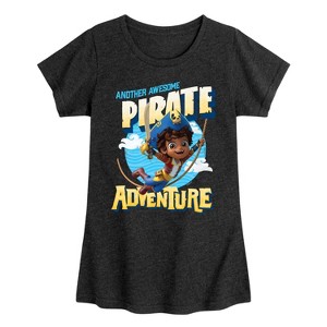 Girls' - Santiago of The Sea - Another Awesome Pirate Adventure Fitted Short Sleeve Graphic T-Shirt - 1 of 4