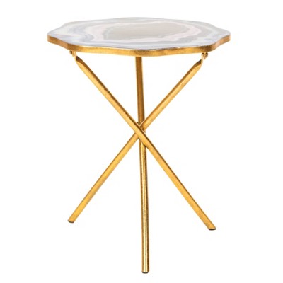 target blue side table