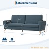 Small Spaces 84" Boucle Sofa Couch for Living Room, 3 Seater Sofa with Deep Seats, Wide Armrests, Wood Legs, Modern Loveseat Couch - 2 of 4