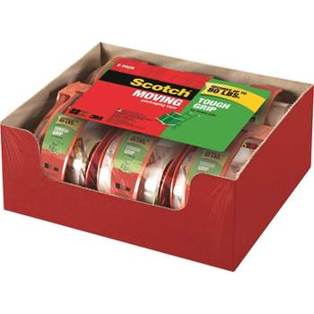 Scotch Heavy Duty Shipping Packing Tape, Clear, Holiday Shipping Supplies,  1.88 in. x 22.2 yd., 6 Tape Rolls with Dispensers
