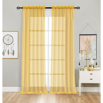 Target Home Rust Gold Iridescent Lined Embroidered Curtains 53 X 84 