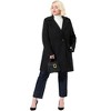 Agnes Orinda Women's Plus Size Notched Lapel Single Breasted Back Split Winter Long Pea Coats - 3 of 4