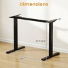 Costway Electric Standing Desk Frame with LED Display Memory Positions for 40”-48” Desktop White/Black - 3 of 4