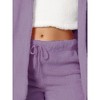 cheibear Women's Fuzzy Fleece Soft Coat Jacket and Crop Top with Shorts 3-Piece Pajamas Lounge Set - 4 of 4