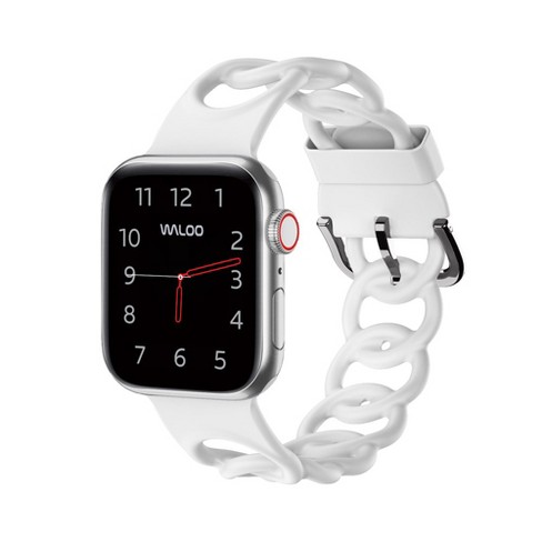 Silicone link apple watch band hot sale