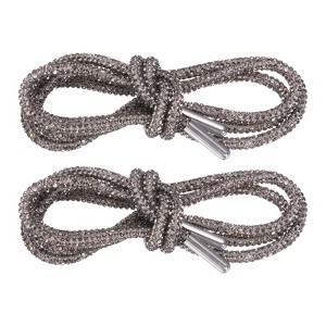 Unique Bargains Shoe Accessories Replacement Bling Crystal Rhinestone Laces 2 Pcs - 1 of 4