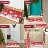 Orieon Christmas Welcome Mat 20x32 Inch, Red Snow Themed Doormat Non-Slip Indoor Outdoor, Holiday Front Porch Decor for Home Entrance - 2 of 4