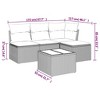 vidaXL Garden Sofa Set  PE rattan Medium Adjustable Feet - 3 of 4