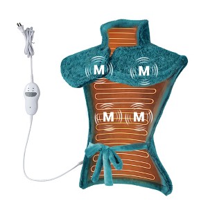 24"x35" Large Heating Pad with Massagers, Electric Heated Pad for Neck, Back & Shoulders, 2 Heat Levels, 4 Massage Modes & 2H Auto Shut-Off - 1 of 4