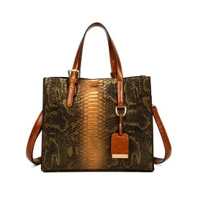 Paaaawaters Large Capacity Crocodile Print Tote Bag Set - Women's Fashion Handbag, Shoulder Bag & Purse - 1 of 4