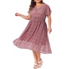 Agnes Orinda Women's Stylish Plus Size Trendy Smocked Waist A-Line Flowy Midi Sundresses - 2 of 4